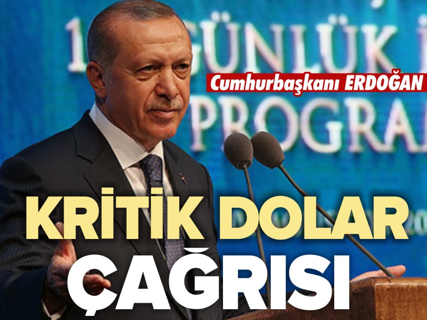 CUMHURBAŞKANI ERDOĞAN'DAN KRİTİK DOLAR AÇIKLAMASI