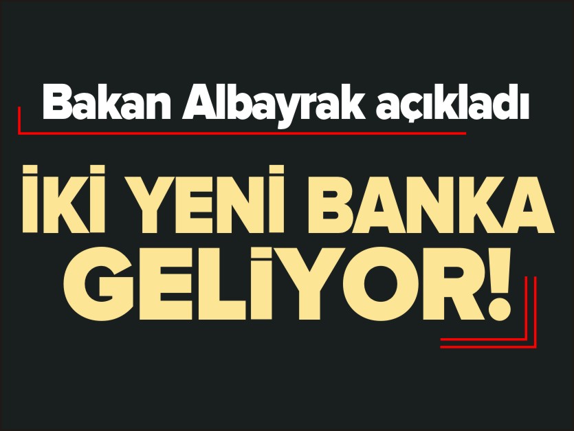 İKİ YENİ BANKA GELİYOR