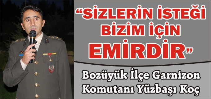 BOZÜYÜK İLÇE GARNİZON KOMUTANLIĞI’NDAN İFTAR