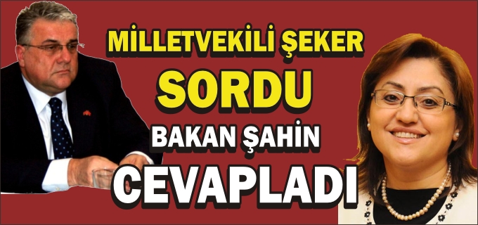 MİLLETVEKİLİ ŞEKER BAKAN ŞAHİN’E SORU ÖNERGESİ VERDİ
