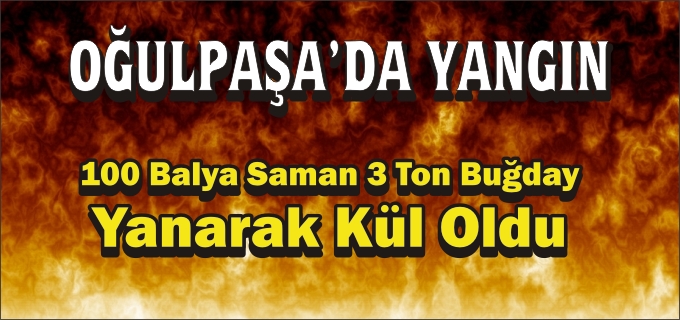 OĞULPAŞA’DA SAMANLIK YANGINI