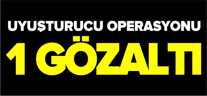 UYUŞTURUCU OPERASYONU 1 GÖZALTI