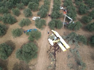 DÜŞEN UÇAK DRONE İLE GÖRÜNTÜLENDİ