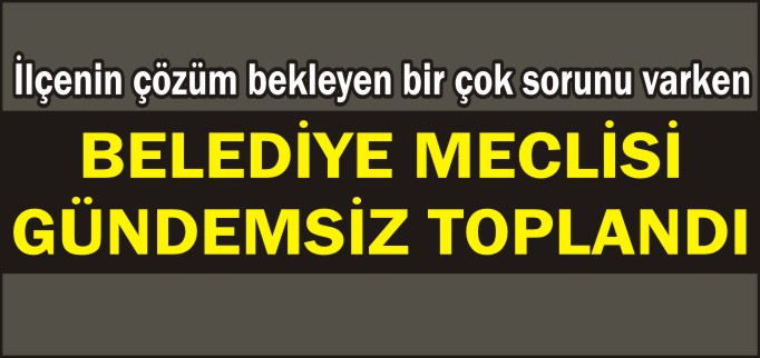 BOZÜYÜK BELEDİYE MECLİSİ GÜNDEMSİZ TOPLANDI