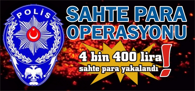 SAHTE PARA OPERASYONU: 4 BİN 400 LİRA SAHTE PARA YAKALANDI, İ KİŞİ TUTUKLANDI