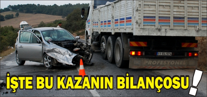 KAMYONETLE OTOMOBİL ÇARPIŞTI: 3 YARALI