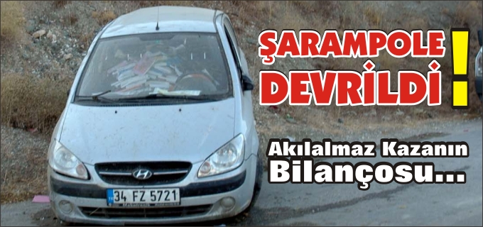 ŞARAMPOLE DEVRİLDİ: 2 YARALI