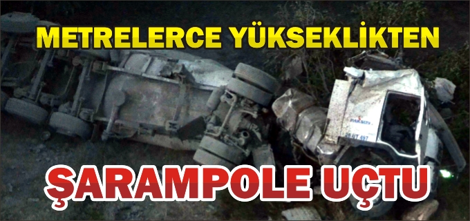 GÜLÜMBE RAMPASINDA ŞARAMPOLE DEVRİLDİ