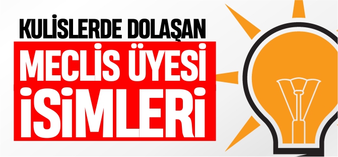 KULİSLERDE DOLAŞAN MECLİS ÜYESİ İSİMLERİ