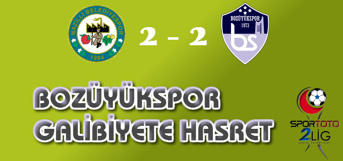 BOZÜYÜKSPOR, GALİBİYETE HASRET