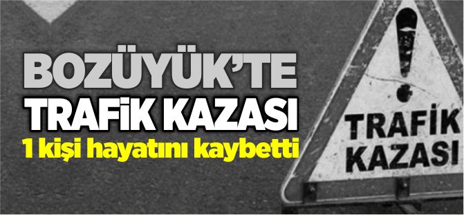 BOZÜYÜK'TE TRAFİK KAZASI 1 KİŞİ HAYATINI KAYBETTİ