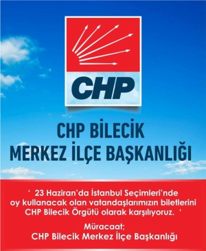 CHP'DEN İSTANBUL SEÇİMLERİNE BİLET DESTEĞİ