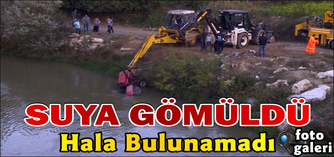 TRAKTÖR SUYA GÖMÜLDÜ