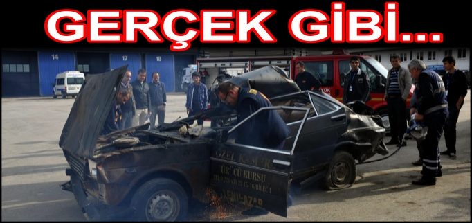 İTFAİYE PERSONELİNE TATBİKAT