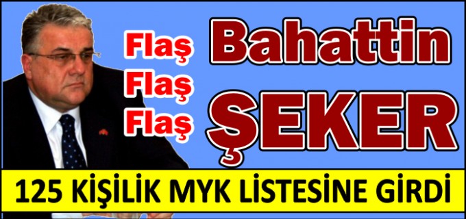 ŞEKER MYK’YA GİRDİ