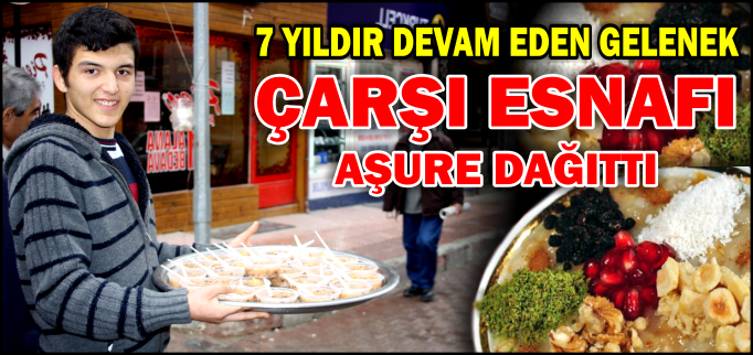 ÇARŞI ESNAFI AŞURE DAĞITTI