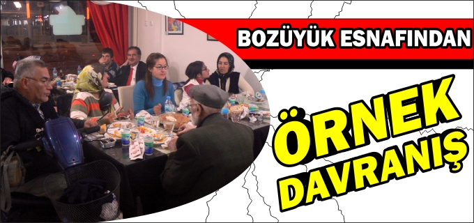 BOZÜYÜK ESNAFINDAN ÖRNEK DAVRANIŞ