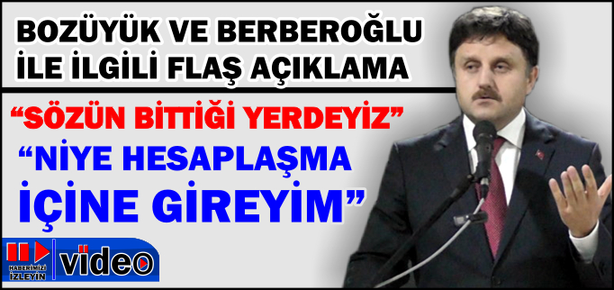 "SÖZÜN BİTTİĞİ YERDEYİZ"