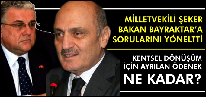 MİLLETVEKİLİ ŞEKER SORU ÖNERGESİ VERDİ