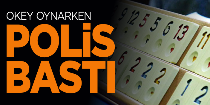 Okey oynarken polis bastı!