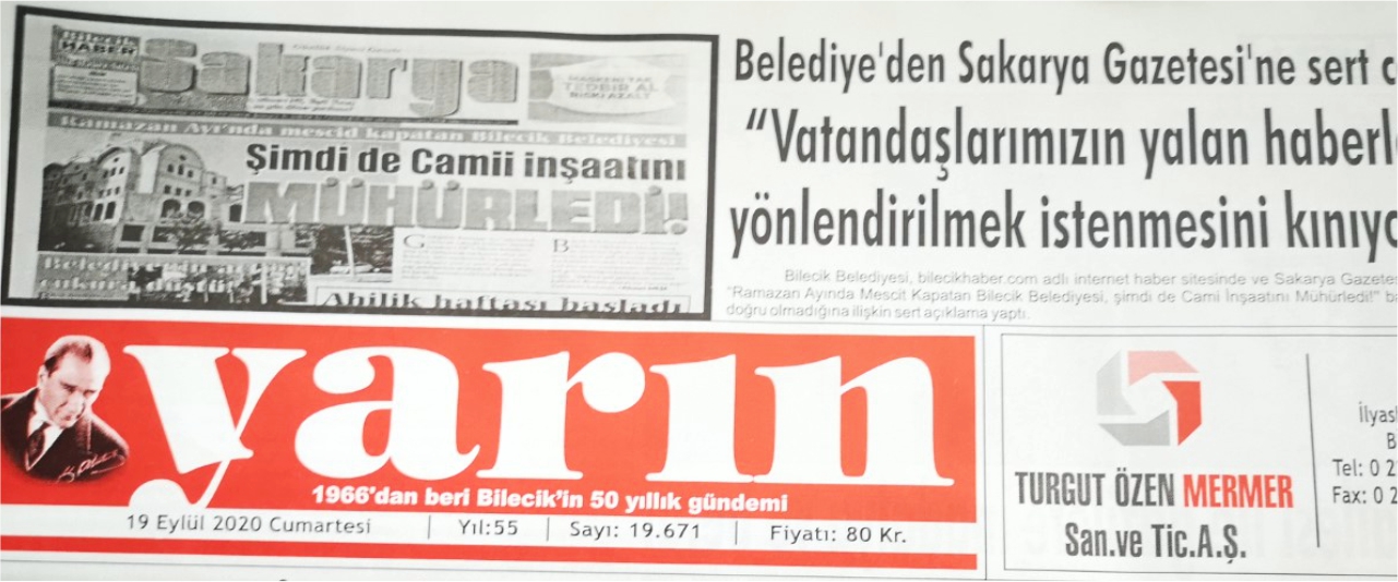 Yandaş gazeteciden belediyeye candaş yardım