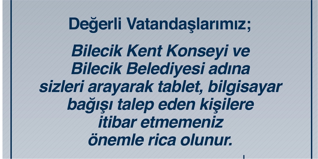 Kent Konseyi uyardı!