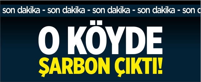 O köyde şarbon çıktı