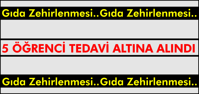 GIDA ZEHİRLENMESİ