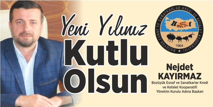 Bozüyük Esnaf ve Sanatkarlar Kooperatifi - Yılbaşı Tebrik İlanı