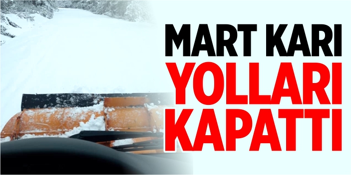 Mart karı yolları kapattı