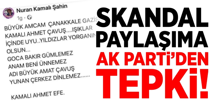 Skandal paylaşıma AK Parti’den sert tepki!