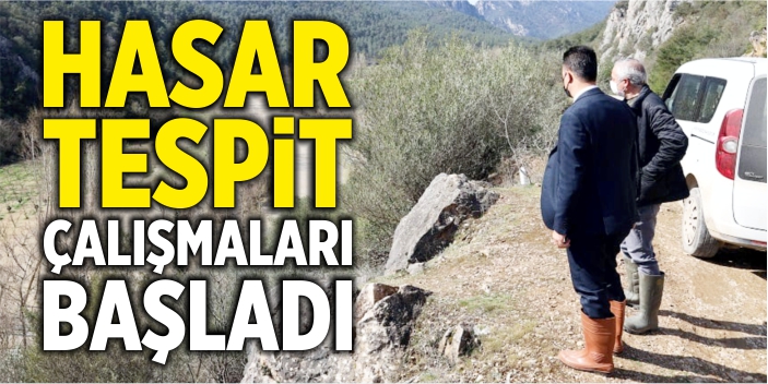 Hasar tespit çalışmaları başladı