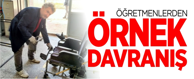 Öğretmenlerden örnek davranış