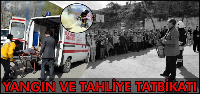METRİSTEPE İLKOKULUNDA YANGIN VE TAHLİYE TATBİKATI