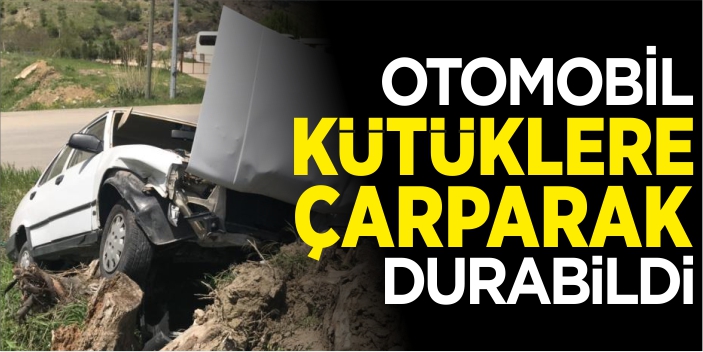 Kütüklere çarparak durabildi