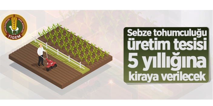 Sebze tohumculuğu üretim tesisi 5 yıllığına kiraya verilecek