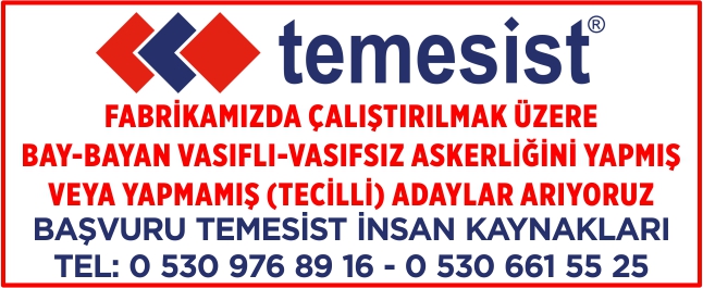 TEMESİST - PERSONEL İLANI