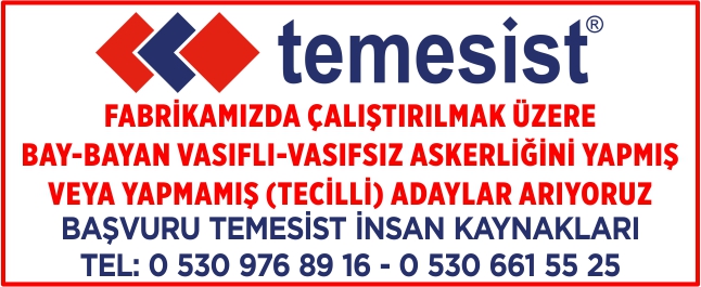 TEMESİST - PERSONEL İLANI