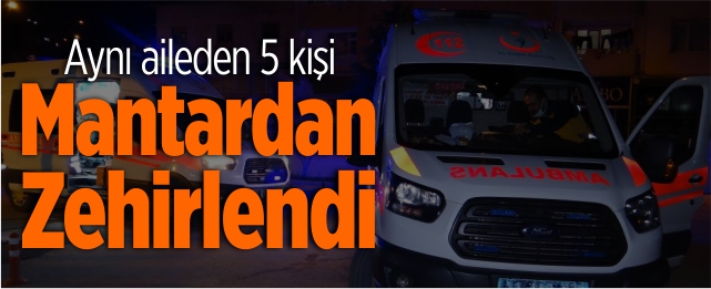 Aynı aileden 5 kişi mantardan zehirlendi