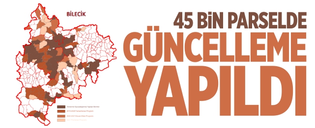 45 bin parselde kadastro güncellemesi yapıldı