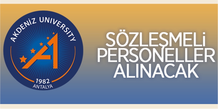 Akdeniz Üniversitesi personel alacak