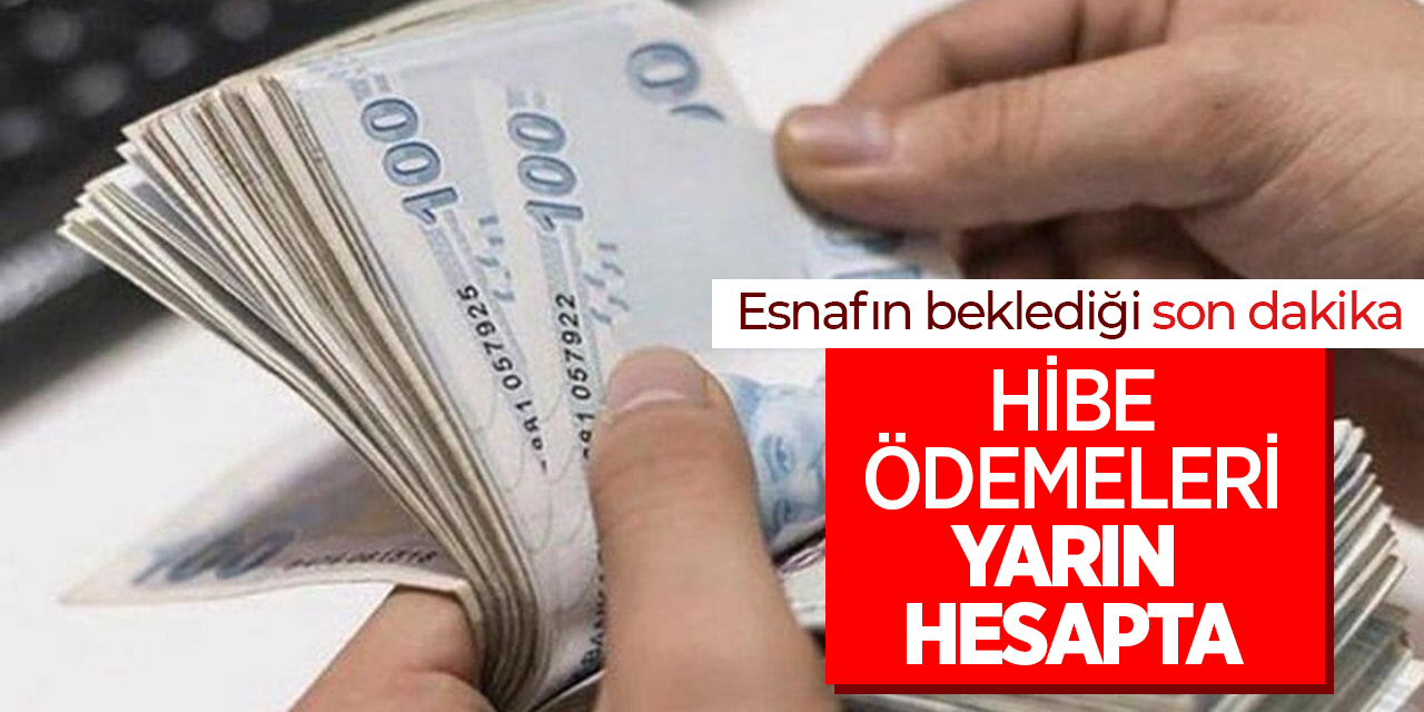 Esnafın beklediği son dakika! hibe ödemeleri yarın hesapta