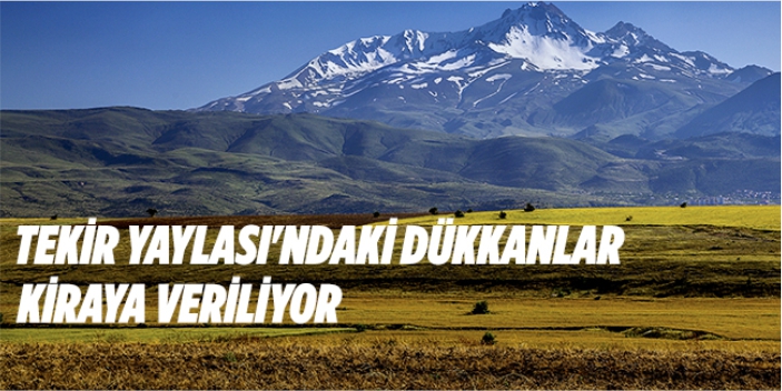 Tekir Yaylası'ndaki dükkanlar kiraya veriliyor