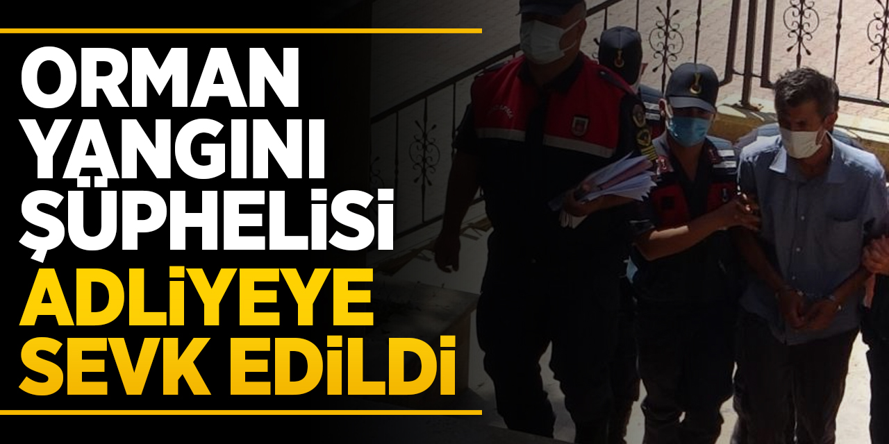 Orman yangını şüphelisi adliyeye sevk edildi