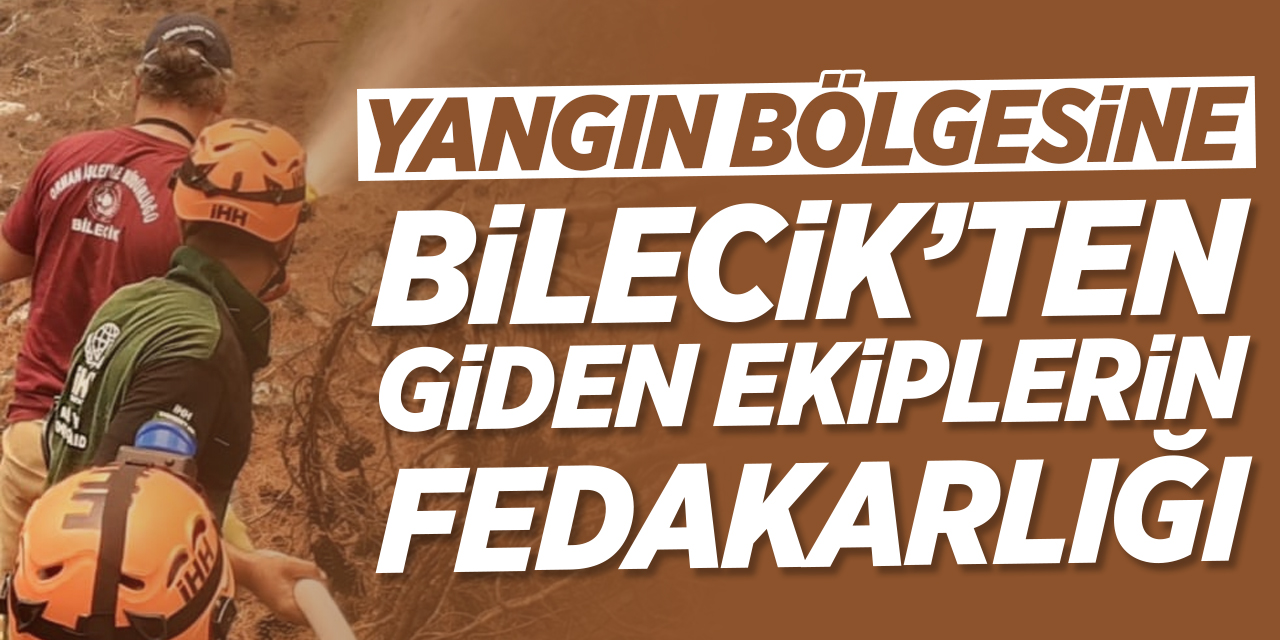 Yangın bölgesine Bilecik'ten giden ekiplerin fedakarlığı