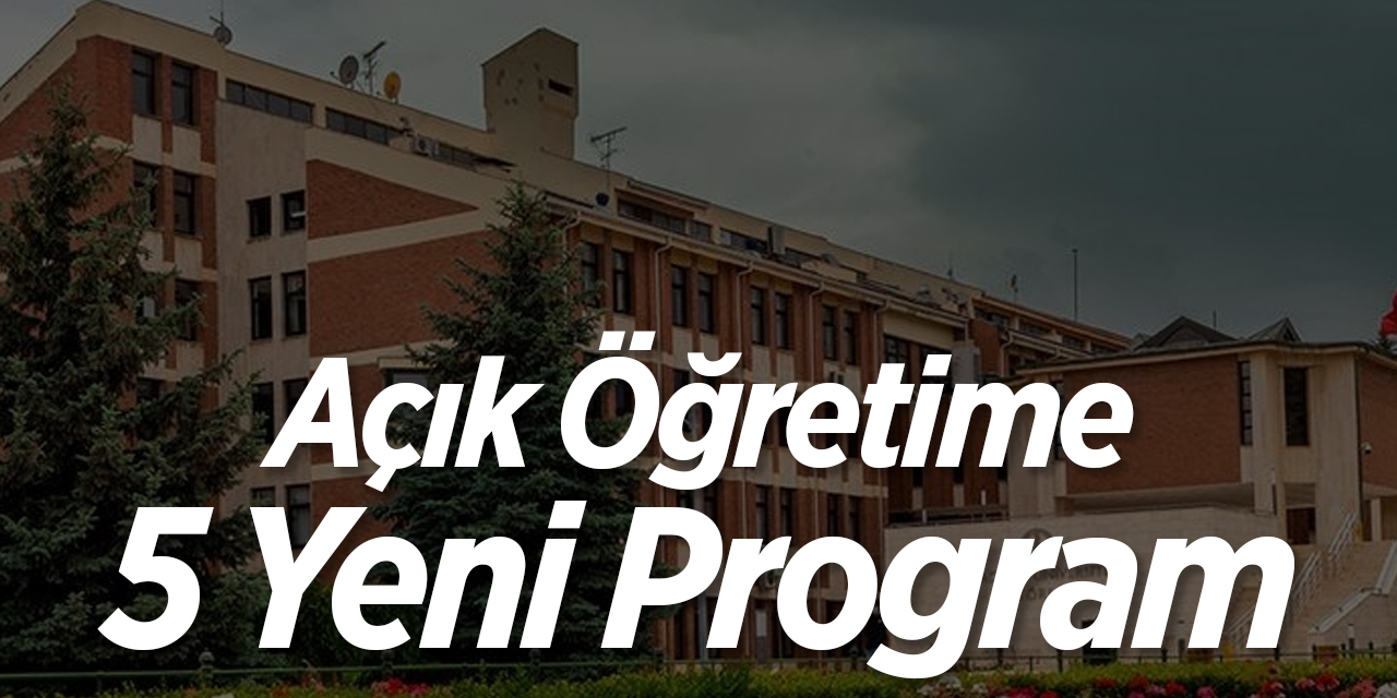 Açık öğretime 5 yeni program