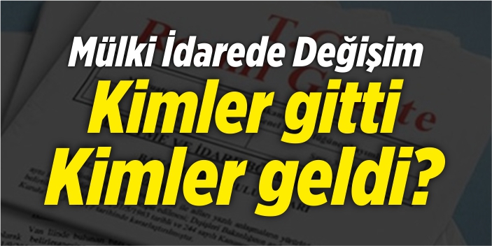 Bilecik'te mülki idarede değişim