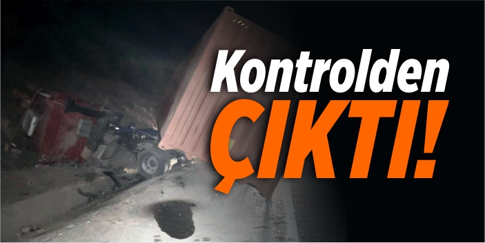 Tır kontrolden çıktı