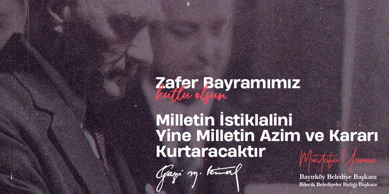 Bayırköy Belediyesi - 30 Ağustos Zafer Bayramı Kutlama İlanı