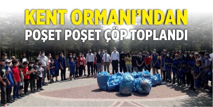 Kent Ormanı’ndan poşet poşet çöp toplandı